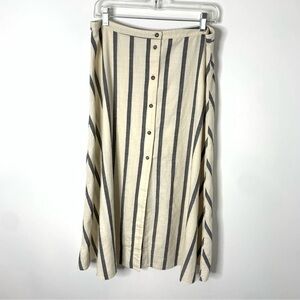 ASOS Cotton Striped Button Front skirt Sz 12